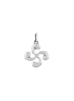 Pendentif croix basque "Lauburu" argent_x005f_x000D_diamètre 11mm