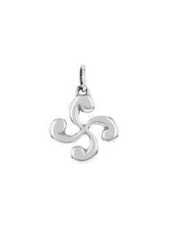 Pendentif croix basque "Lauburu" argent_x005f_x000D_diamètre 15mm