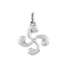 Pendentif croix basque lauburu en argent massif_x005f_x000D_diamètre 16mm