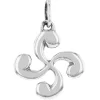 Pendentif croix basque Lauburu argent_x005f_x000D_diamètre 24mm