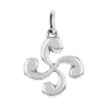 Pendentif croix basque lauburu en argent massif_x005f_x000D_diamètre 20mm