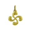 Pendentif croix basque 17mm or jaune 9 carats