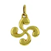 Pendentif croix basque or jaune 9 carats 20mm