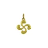 Pendentif croix basque or jaune 9 carats 10mm