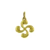 Pendentif croix basque or jaune 9 carats 13mm