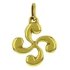 Pendentif croix basque or 9 carats 22 mm