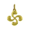 Pendentif croix basque or jaune 9 carats 19mm