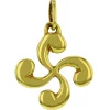 Pendentif croix basque or 9 carats 24mm