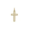 Pendentif Croix et diamant Brillaxis_x005f_x000D_or jaune 18k