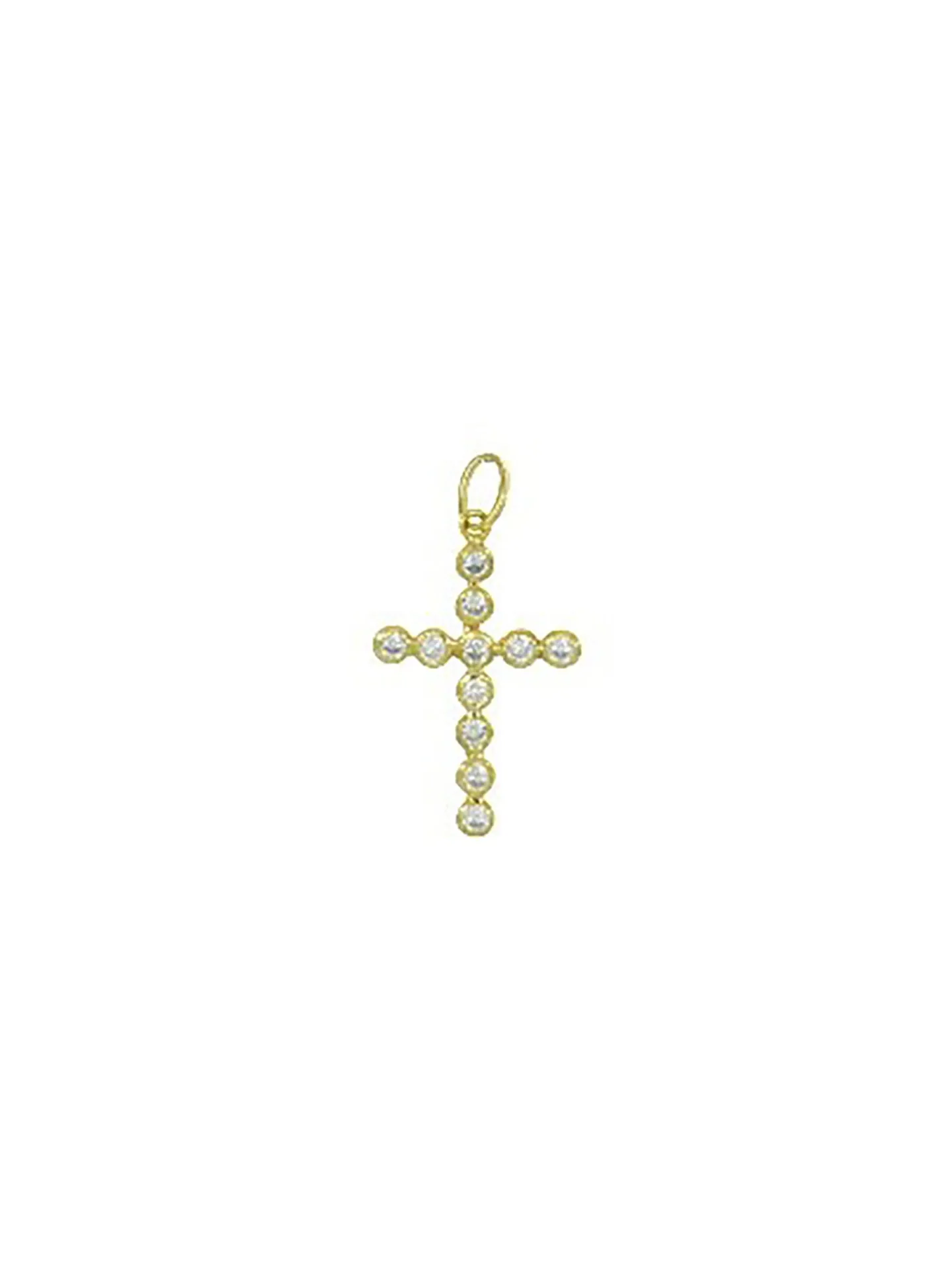 Pendentif croix sertie oxydes