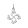 Pendentif Lauburu en argent croix basque 19mm