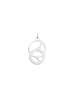 Pendentif Les Georgettes Boucles Rond argenté 25 mm