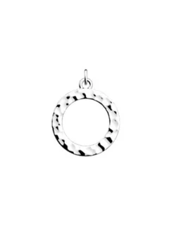 Pendentif Les Georgettes Pure martelé 16mm_x005f_x000D_argenté