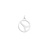 Pendentif Les Georgettes Boucles Rond 16 mm_x005f_x000D_finition argentée