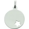 Pendentif médaille Brillaxis étoile ajourée