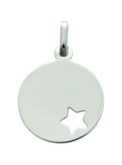 Pendentif médaille Brillaxis étoile ajourée