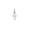 Pendentif petite croix empierré or blanc 18 carats