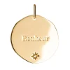 Pendentif Saunier Amourette "Bonheur" doré