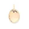 Pendentif Saunier plaque ovale plaqué or
