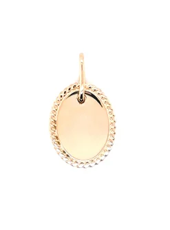 Pendentif Saunier plaque ovale plaqué or