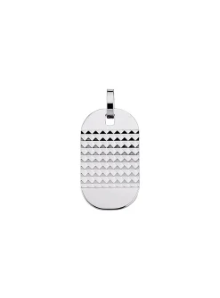 Pendentif Saunier plaque argent ciselée