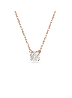 Pendentif Swarovski Constella rosé rond blanc