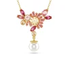 Pendentif Swarovski Gema fleurs roses