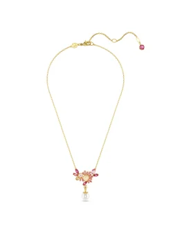 Pendentif Swarovski Gema fleurs roses