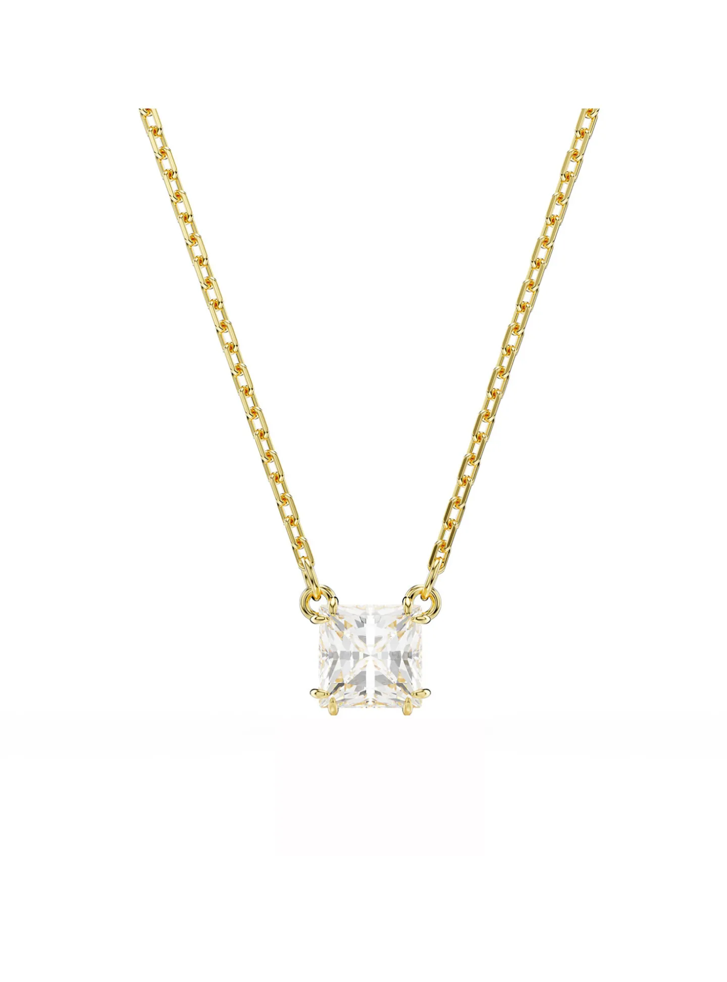 Pendentif Swarovski Stilla doré format carré