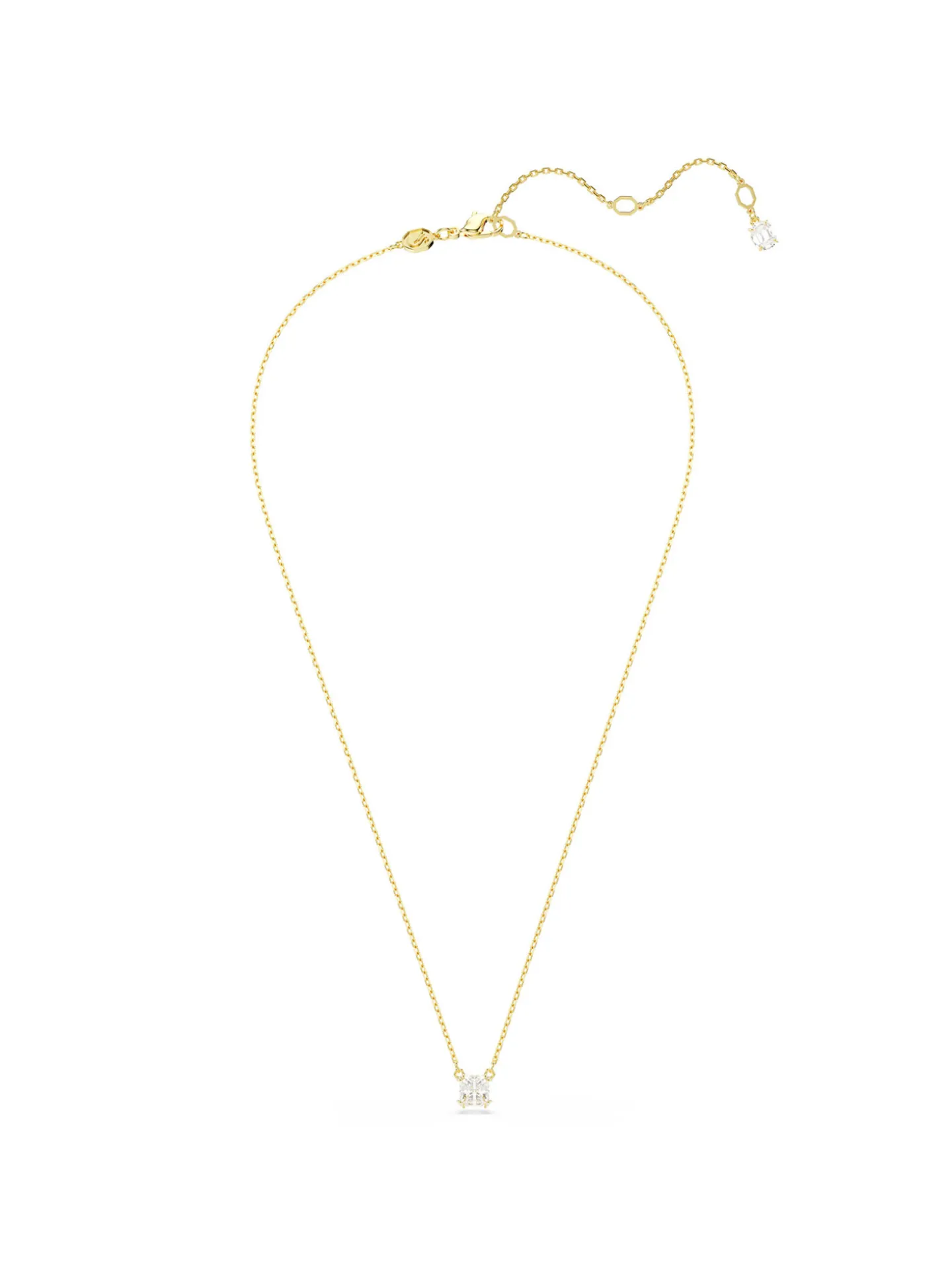 Pendentif Swarovski Stilla doré format carré