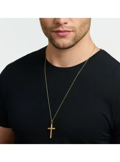 Pendentif Thomas Sabo croix argent doré