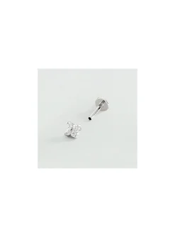 Piercin Agatha Enza hélix et tragus Mix et Match_x005f_x000D_fleur argent oxydes