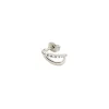 Piercing créole Agatha Laura argent rhodié oxydes