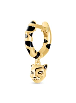 Piercing créole Agatha Leopard doré