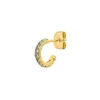Piercing créole Agatha Pava tuquoise doré
