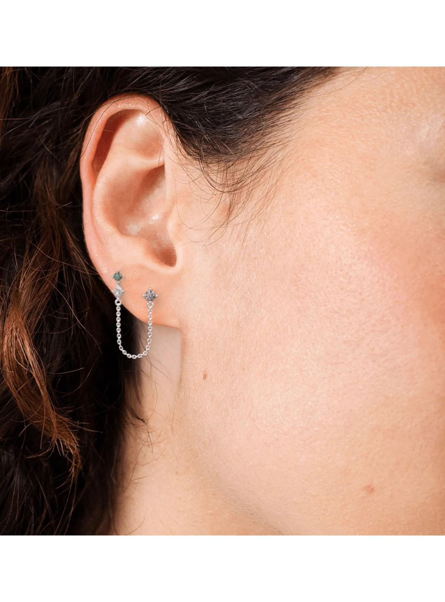 Piercing Les Cadettes Pyxis laiton argenté
