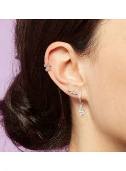 Piercing puce Agatha éclair argent oxydes