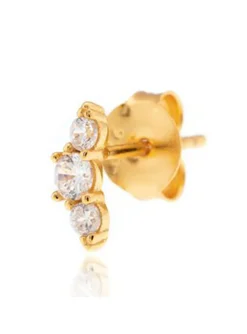 Piercing puce Agatha Croissan doré