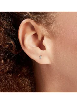 Piercing puce Agatha Lunita argent oxydes