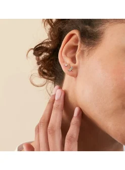 Piercing puce Agatha Mini argent