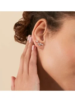 Piercing puce Agatha Snaky argent oxydes