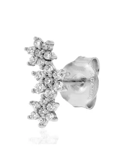 Piercing puce Agatha Trioflor argent oxydes