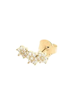 Piercing puce Agatha Trioflor argent doré oxydes