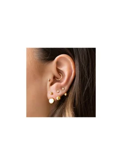 Piercing Zag Bijoux Bristol acier doré zirconium