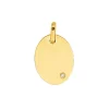 Plaque Brillaxis ovale or jaune 18 carats diamant
