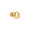 Puce d'oreille Zag Bijoux ronde acier doré 5mm
