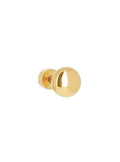 Puce d'oreille Zag Bijoux ronde acier doré 5mm