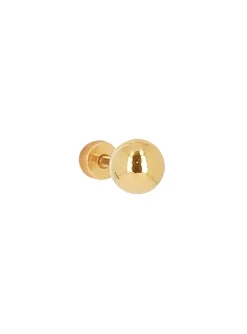 Puce d'oreille Zag Bijoux boule acier doré 5mm