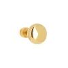 Puce d'oreille Zag Bijoux ronde acier doré 6mm