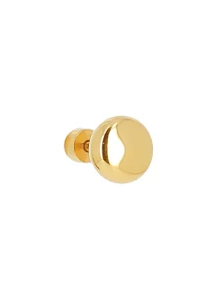 Puce d'oreille Zag Bijoux ronde acier doré 6mm